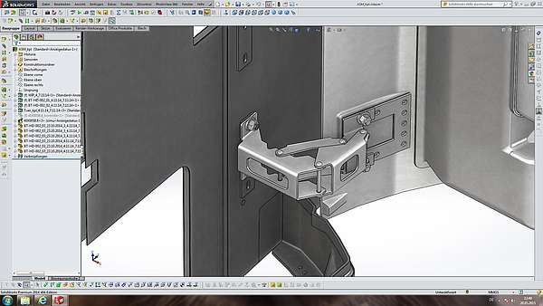 Hinge development with SolidWorks